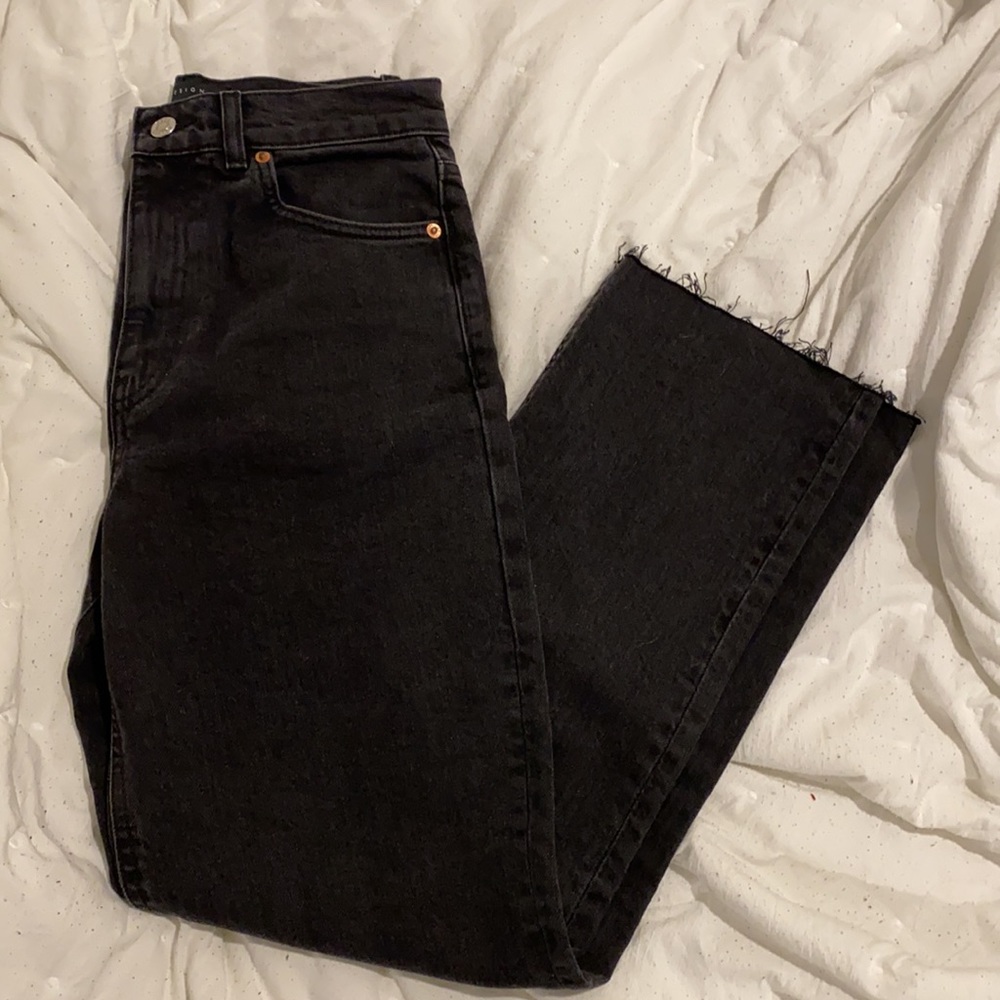ASOS Design High Rise Crop Flare Jeans